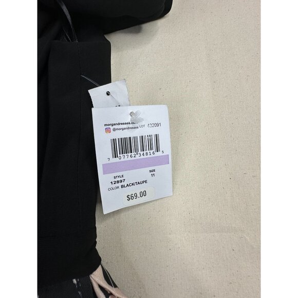 New Morgan & CO. Floral Scoop Neck Fit & Flare Dress size 11 Black - Picture 2 of 9